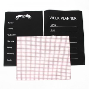 Egyedi méretű zöld / fekete / fehér Palatábla PP műanyag fólia