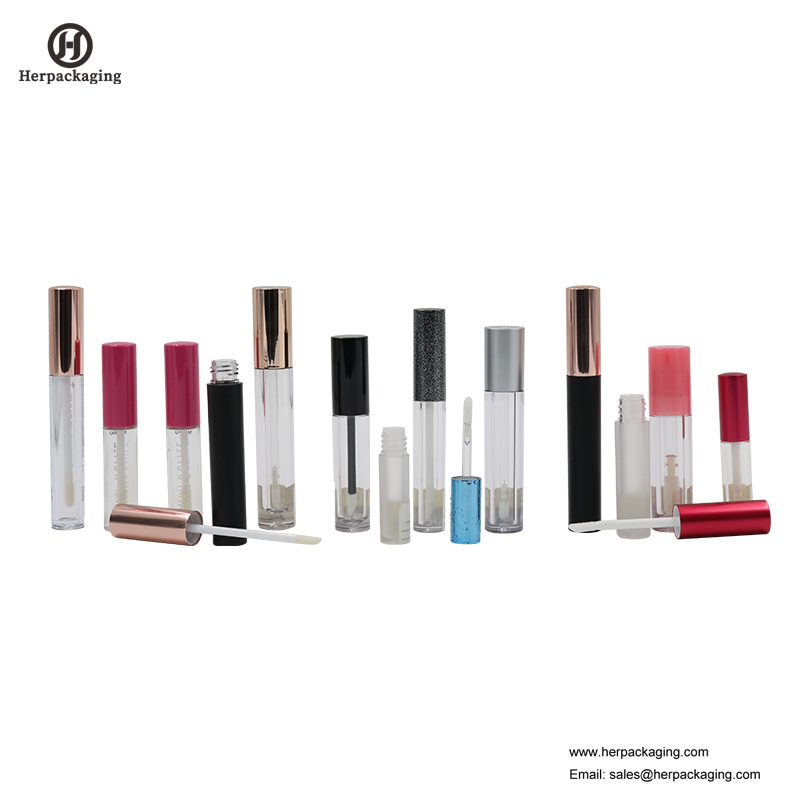 HCL301 átlátszó műanyag Üres szájfénycsövek színes kozmetikai termékekhez pelyhesített ajakfény-felhordók