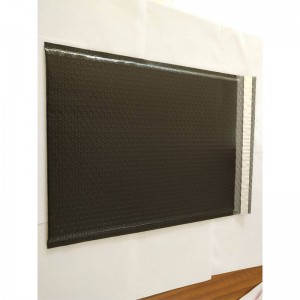 Testreszabott fekete műanyag logó nyomtatáshoz csúszós buborék táska cipzárral