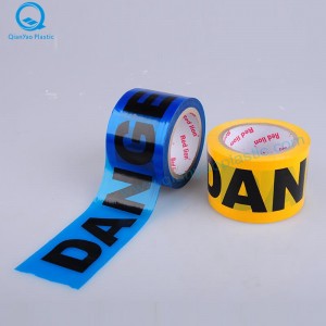 Piros / sárga / kék VESZÉLY barikád szalag, zöld VESZÉLY gátló szalag