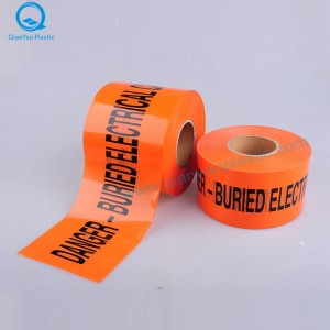 GAS föld alatti figyelmeztető szalag; ELEKTROMOSSÁG Földalatti figyelmeztető szalag; TŰZ Föld alatti figyelmeztető szalag