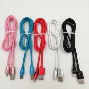 Gyors töltésű alumínium ház kerek TPE USB-kábel a mikro-USB, C típusú, iPhone villám töltéshez és szinkronizáláshoz