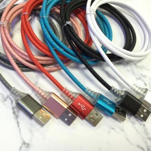 LED gyors töltéssel Kerek USB kábel a mikro-USB, C típusú, iPhone villám töltéshez és szinkronizáláshoz
