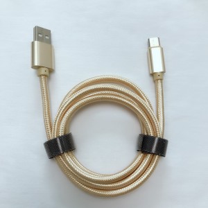 Kedvező árú fonott gyors töltésű, kerek alumínium ház USB-adatkábel mikro USB-hez, C típusú, iPhone villám töltéshez és szinkronizáláshoz