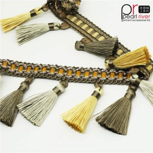 Új kialakítású gömb bélés ablak dekorációhoz Pom Pom függöny bélés