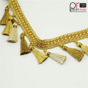 Új kialakítású gömb bélés ablak dekorációhoz Pom Pom függöny bélés