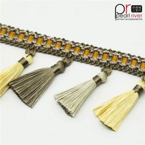 Új kialakítású gömb bélés ablak dekorációhoz Pom Pom függöny bélés