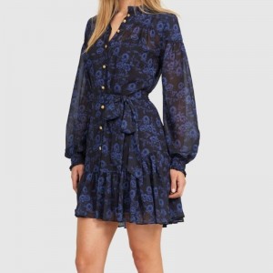 Új hosszú ujjú mini ruha nők számára