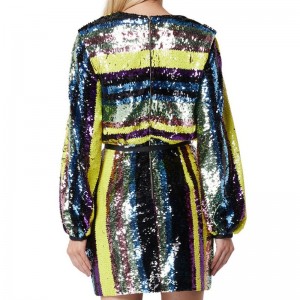 Az új termék a V nyakkivágású flitterrel rendelkező mini szexi ruhahoz