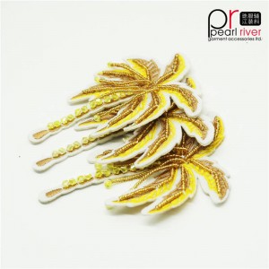 Kókuszpálma sárga strasszos patch új divat dekorációhoz testreszabva