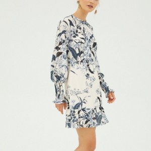 2022 Vanilla hosszú ujjú mininyomtatott ruha hölgynek