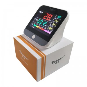 Formaldehid levegőminőség-tesztelő PM2.5 hordozható lézer TVOC AQI detektor intelligens monitor otthoni irodai autó hőmérsékleti páratartalomhoz