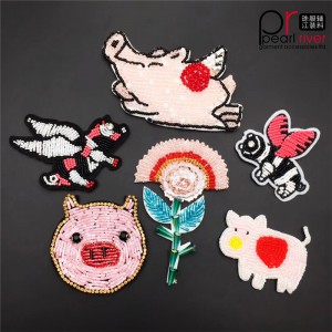 Környezetbarát gyöngyök állati szitakötő pegasus hímzett javítás testreszabva