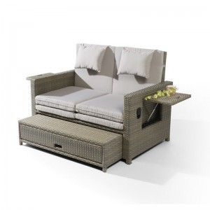 Kerti összecsukható műanyag Rattan napozóágyak