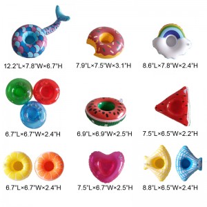 Különféle és népszerű felfújható italtartó / italcsónak / csészetartó