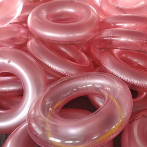 Óriás felfújható arany csillogás átlátszó úszó cső úszó gyűrű medence úszó