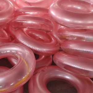 Óriás felfújható arany csillogás átlátszó úszó cső úszó gyűrű medence úszó