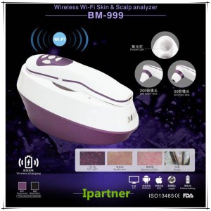 Otthoni használatra Hordozható bőranalízis Haj elemző nedvességmérő eszközök iOS rendszerű Android rendszerrel