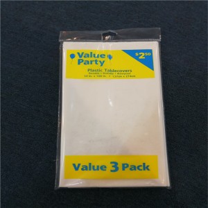 54x108 PVC PEVA fehér terítő eldobható, nyomtatott grafikai tervezésű műanyag asztali borító