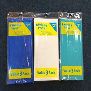 54x108 PVC PEVA fehér terítő eldobható, nyomtatott grafikai tervezésű műanyag asztali borító