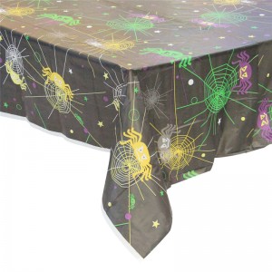Fekete színű asztalterítő Halloween nap terítő