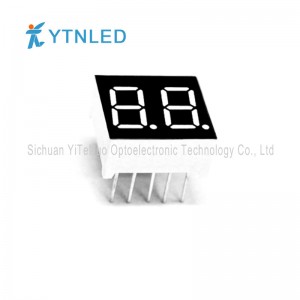 0,36 hüvelykes 2 számjegyű piros 7 szegmenses LED-kijelző, digitális cső