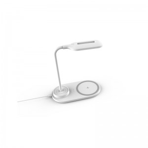 QI 10W gyors 2in1 bútorokkal ellátott többfunkciós vezeték nélküli töltő KPS-9002 lámpával