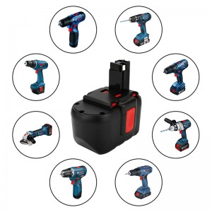 Utángyártott akkumulátorok 24 V 1300mAh Ni-Cd csereakkumulátor Bosch BAT030, BAT031, BAT240, BAT299 elektromos kéziszerszámokhoz