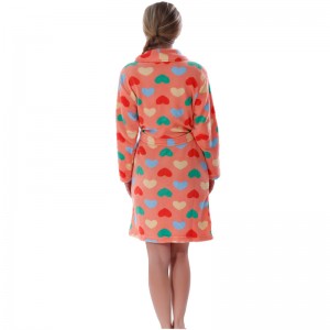 Női nyomtatott gyapjúköpeny felnőtt pizsama