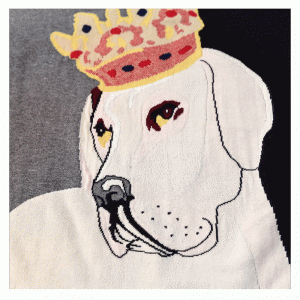 Saját méretű logó, laza amerikai méretű korona kutya női pulóver pulóver