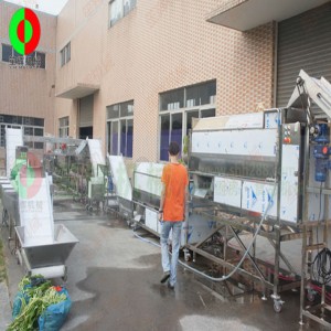 Nagy zöldség- és gyümölcshámozás és daraboló gyártósor