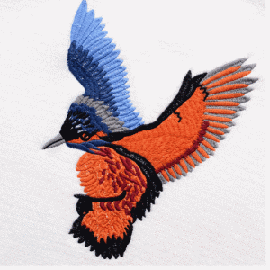 Testreszabott női kötöttáru hímzett madár legénység nyakú pulóver