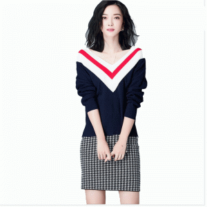 Testreszabott 100% merinó gyapjú perjelű nyakú pulóver pulóver