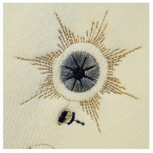 2019 laza nehéz munka aranyszőrme Luxy csillagos hímzés kerek nyakú vastag kötött pulóver