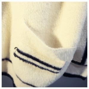 2019 legújabb laza műbőr csíkokkal Jacquard női kardigán pulóver