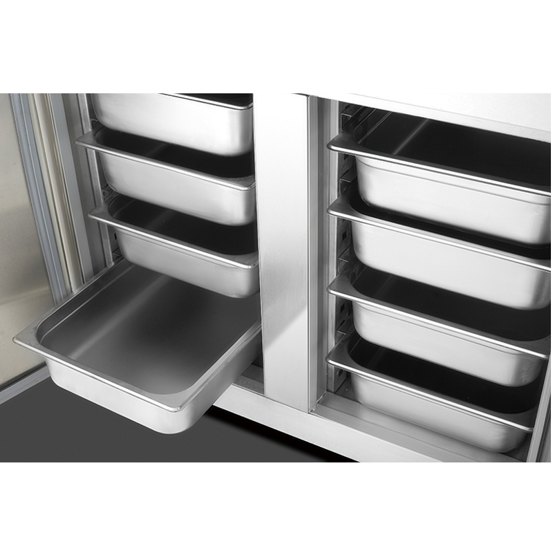 Luxus kivitelű kereskedelmi konyha alatti hűtőszekrény hűtőszekrény munkalaphoz 400 * 600 mm-es sütőedényekhez