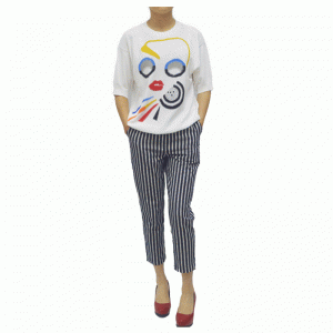 Testreszabott vörös ajkak Jacquard nyári vékony kötött pulóverek