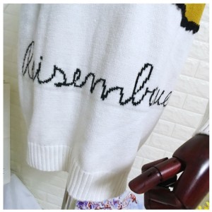 Amerikai / európai méretű Daisy Flower Jacquard női pulóver pulóver