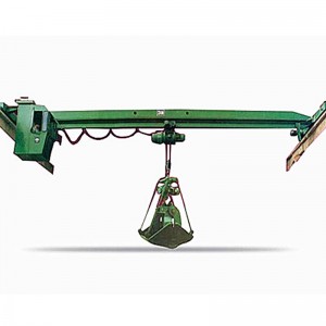 Egykerekű felső daru fogóval