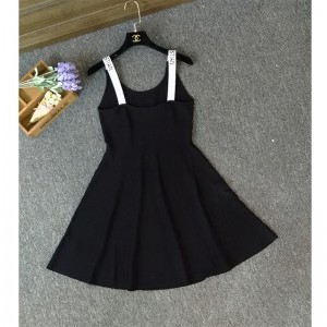 Női nyári kötött, ujjatlan LOGO Letter Line vonalú pulóver