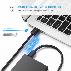 USB 3.0 A-tól A-ig Kábel-csatlakozó kábel az adatátvitelhez használt merevlemez-házakhoz