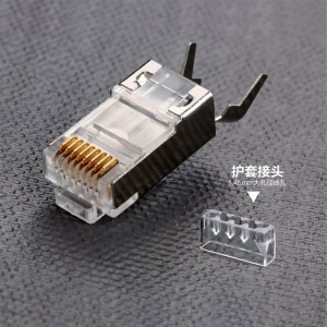 RJ45 csatlakozó CAT7 Crimp Ethernet csatlakozó STP moduláris