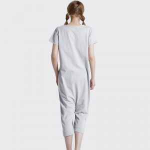 Női hímzés pamut-spandex Single Jersey Onesie