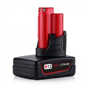 M12 lítium-ion 12 V 6000mAh szerszám akkumulátor csomag Milwaukee-hez