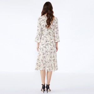 Virágos női irodai viselet ruhák Női alkalmi báli ruha JCGJ190315070