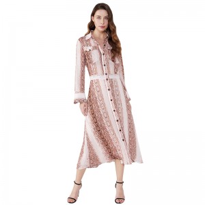 Légáteresztő kígyó nyomtatás, színes, rózsaszínű női irodában, okozati ruhákat viselnek JCGJ190315075