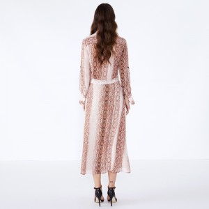 Légáteresztő kígyó nyomtatás, színes, rózsaszínű női irodában, okozati ruhákat viselnek JCGJ190315075