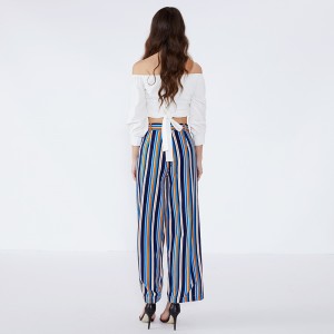 2019 női divatos új Design Stripe Girls Fashion Pant