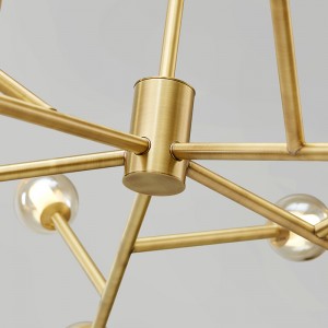 Nordic egyszerű személyiség Glass Iron étterem csillár Km2150