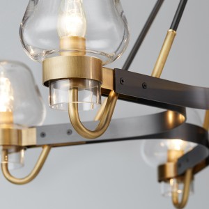 Egyszerű Boutique Glass Iron Nappali Étterem Hotel Csillár Km2146